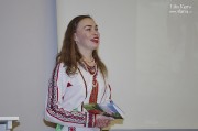 Эрзянская поэтесса, член Союза писателей России Татьяна Мокшанова в Таллинском университете