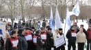Шествие профсоюзов на митинг протеста. Нарва, 3 марта