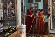 Божественная литургия в храме святителя Николая Чудотворца в Муствеэ