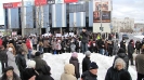 Шествие профсоюзов на митинг протеста. Нарва, 3 марта