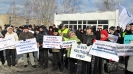 Шествие профсоюзов на митинг протеста. Нарва, 3 марта