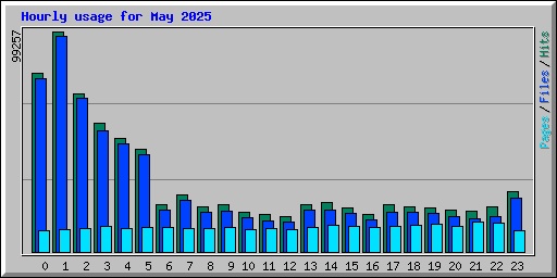 Hourly usage for May 2025
